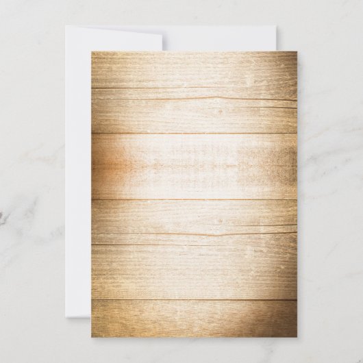 rustiek houten land bewaar de datumkaarten save the date (Achterkant)