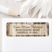 Rustiek Houten Land Western Huwelijksetiket Etiket (Insitu)