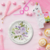 Rustiek Houten Lavendelbloemen Douche 7" Bord (Feest)