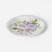 Rustiek Houten Lavendelbloemen Douche 7" Bord (Gekanteld)