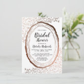 Rustiek houten plak koperen Folie herfst Vrijgezel Kaart (Staand voorkant)