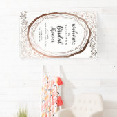 Rustiek houten plak koperen Vrijgezellenfeest Welk Spandoek (Insitu)