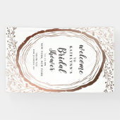 Rustiek houten plak koperen Vrijgezellenfeest Welk Spandoek (Horizontaal)