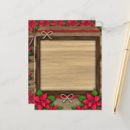 Rustiek Houten Poinsettia Lijst Scrapbook Papier
