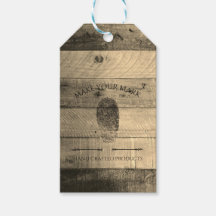 Rustiek Houten Product Hang Label