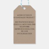 Rustiek Houten Product Hang Label Cadeaulabel (Achterkant)