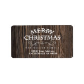 Rustiek, houten vakantie etiket (Voorkant)