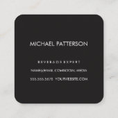 Rustiek houten vierkant element | Bierpictogram Vierkante Visitekaartje (Achterkant)