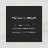 rustiek houten vierkant element vierkante visitekaartje (Achterkant)