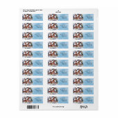 Rustiek houten winterhuis retouradreslabel etiket (Full Sheet)