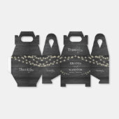 Rustiek Houten Zwart & Wit Huwelijk Dank u Bedankdoosjes (Uitgevouwen)