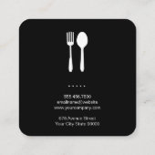 rustiek houtgereedschap | grillmeester | chef vierkante visitekaartje (Achterkant)