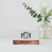 rustiek houtgereedschap | Personal Executive Chef Visitekaartje (Staand voorkant)