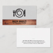 rustiek houtgereedschap | Personal Executive Chef Visitekaartje (Voorkant / Achterkant)