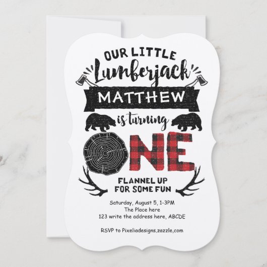 Rustiek, houthakker, bos, jongen, eerste verjaarda kaart (Voorkant)