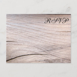 Rustiek Houtkorrel Ontwerp Wedding RSVP Briefkaart
