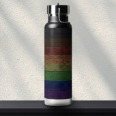 Rustiek Houtkorrel Philadelphia Pride Rainbow Flag Waterfles