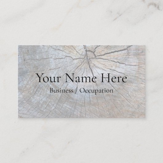 Rustiek houtnerf noodlijdend schuurhout visitekaartje (Voorkant)