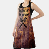 Rustiek houtnerfpatroon schort (Insitu)