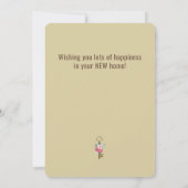 Rustiek huis Key Floral Waterverf Gefeliciteerd Kaart (Achterkant)