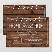 Rustiek Huis Sweet Home Huisverwarmende Lichten Ui Kaart (Voorkant / Achterkant)