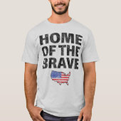 rustiek huis van de dappere USA Patriottisch T-shirt (Voorkant)