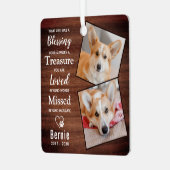 Rustiek Huisdier Memorial Herdenking Gedicht Hond  Metalen Ornament (Voorkant links)