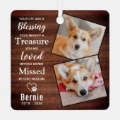 Rustiek Huisdier Memorial Herdenking Gedicht Hond  Metalen Ornament (Achterkant)