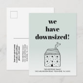 Rustiek huisje Afgeprijsd Stoffig Groen Verhuizen Aankondigingskaart (Voorkant / Achterkant)