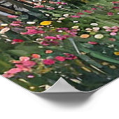 Rustiek huisje omgeven door berkenbomen poster (Hoek)