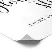 Rustiek Huwelijk Glow Stick Afscheid Bord Poster (Hoek)