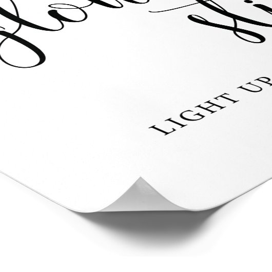 Rustiek Huwelijk Glow Stick Afscheid Bord Poster (Hoek)