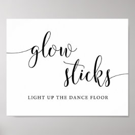 Rustiek Huwelijk Glow Stick Afscheid Bord Poster