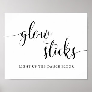 Rustiek Huwelijk Glow Stick Afscheid Bord Poster