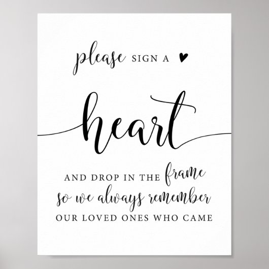 Rustiek Huwelijk Laat Een Hart Vallen Gastboek Bor Poster (Voorkant)