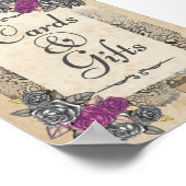 Rustiek huwelijksgeschenk en gunst teken poster (Hoek)