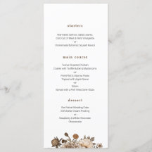 Rustiek huwelijksmenu,  boho menu