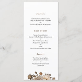 Rustiek huwelijksmenu, boho menu