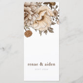 Rustiek huwelijksmenu, boho menu (Achterkant)