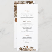 Rustiek huwelijksmenu, boho menu (Voorkant / Achterkant)