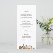 Rustiek huwelijksmenu, boho menu (Staand voorkant)