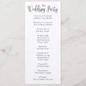 Rustiek huwelijksprogramma. Liefs. Kraft-ceremonie Programmakaart (Achterkant)