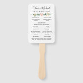 Rustiek huwelijksprogramma Orde der Gebeurtenissen Handwaaier (Voorkant)