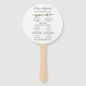 Rustiek huwelijksprogramma Orde der Gebeurtenissen Handwaaier (Voorkant)