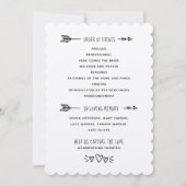 Rustiek huwelijksprogramma Orde der Gebeurtenissen Kaart (Achterkant)