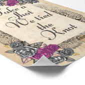 Rustiek huwelijksreceptie teken poster (Hoek)