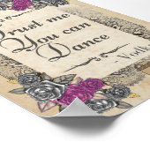 Rustiek huwelijksreceptie teken poster (Hoek)