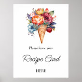 Rustiek Ice Cream Vrijgezellenfeest Recept Aanvraa Poster (Voorkant)