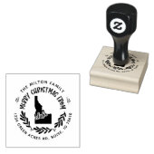 Rustiek Idaho Vrolijk Kerstmis retour adres Rubberstempel (Gestempeld)