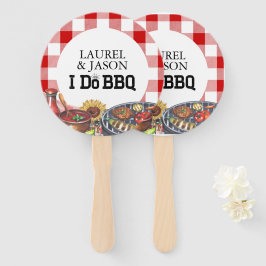 Rustiek Ik Doe BBQ Paar Douche Party Gingham Handwaaier